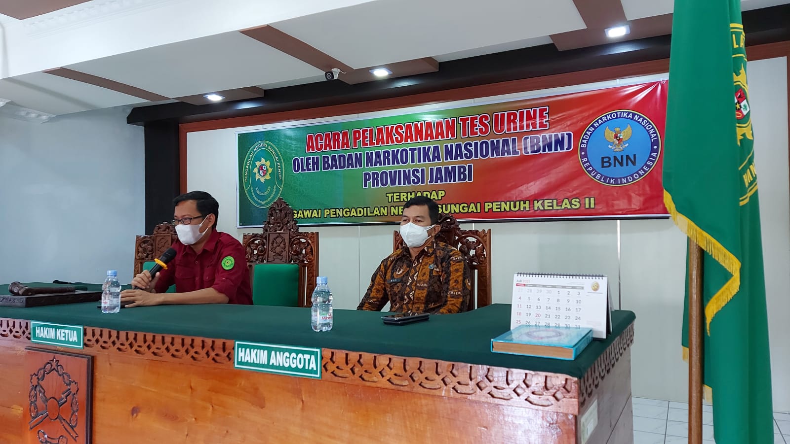 Acara Pelaksanaan Tes Urine Oleh Badan Narkotika Nasional (BNN) Provinsi Jambi